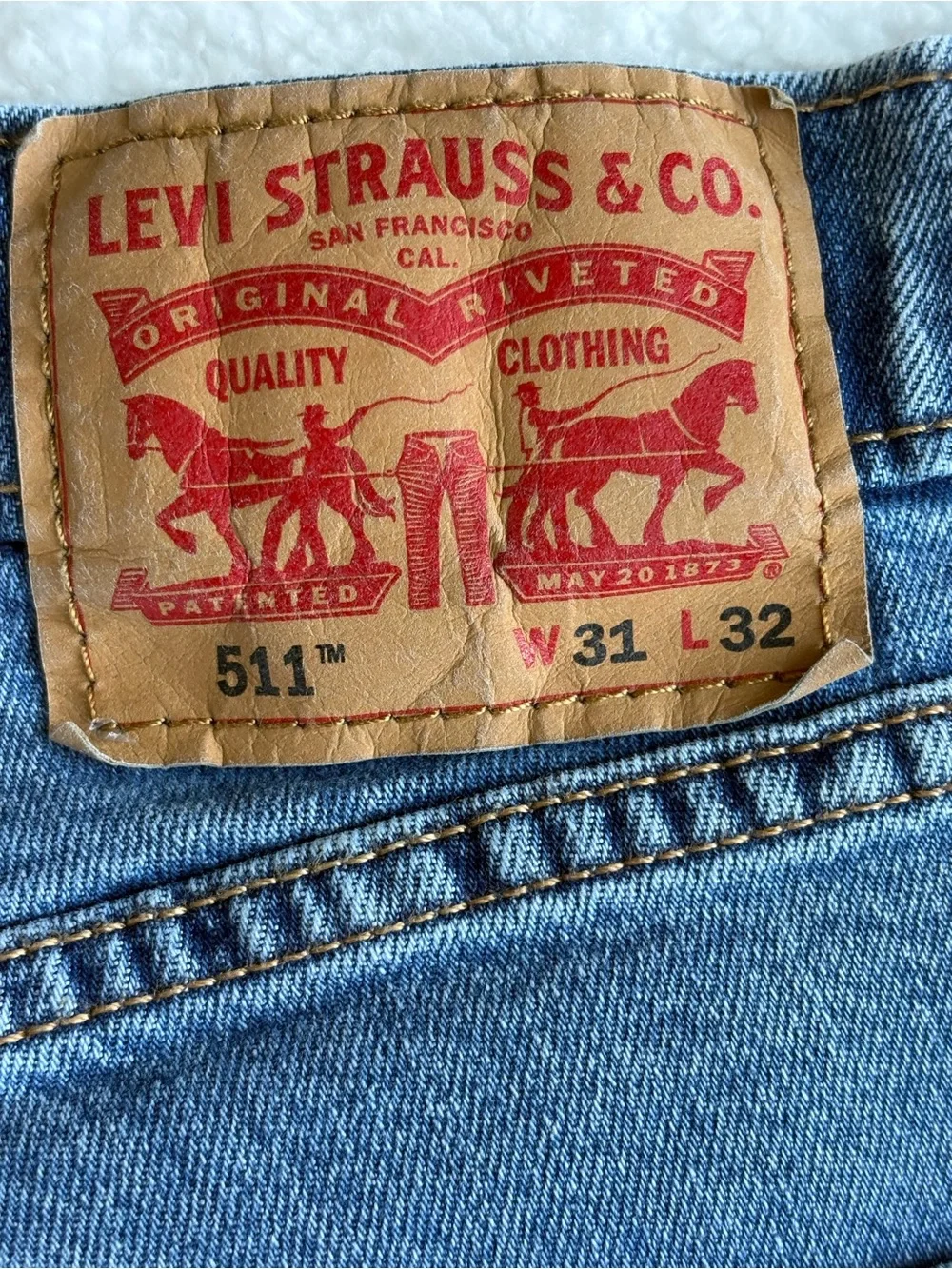 Levi's 511 Slim Fit Men's Jeans Blue Stretch 31x32 04511-5953 EUC